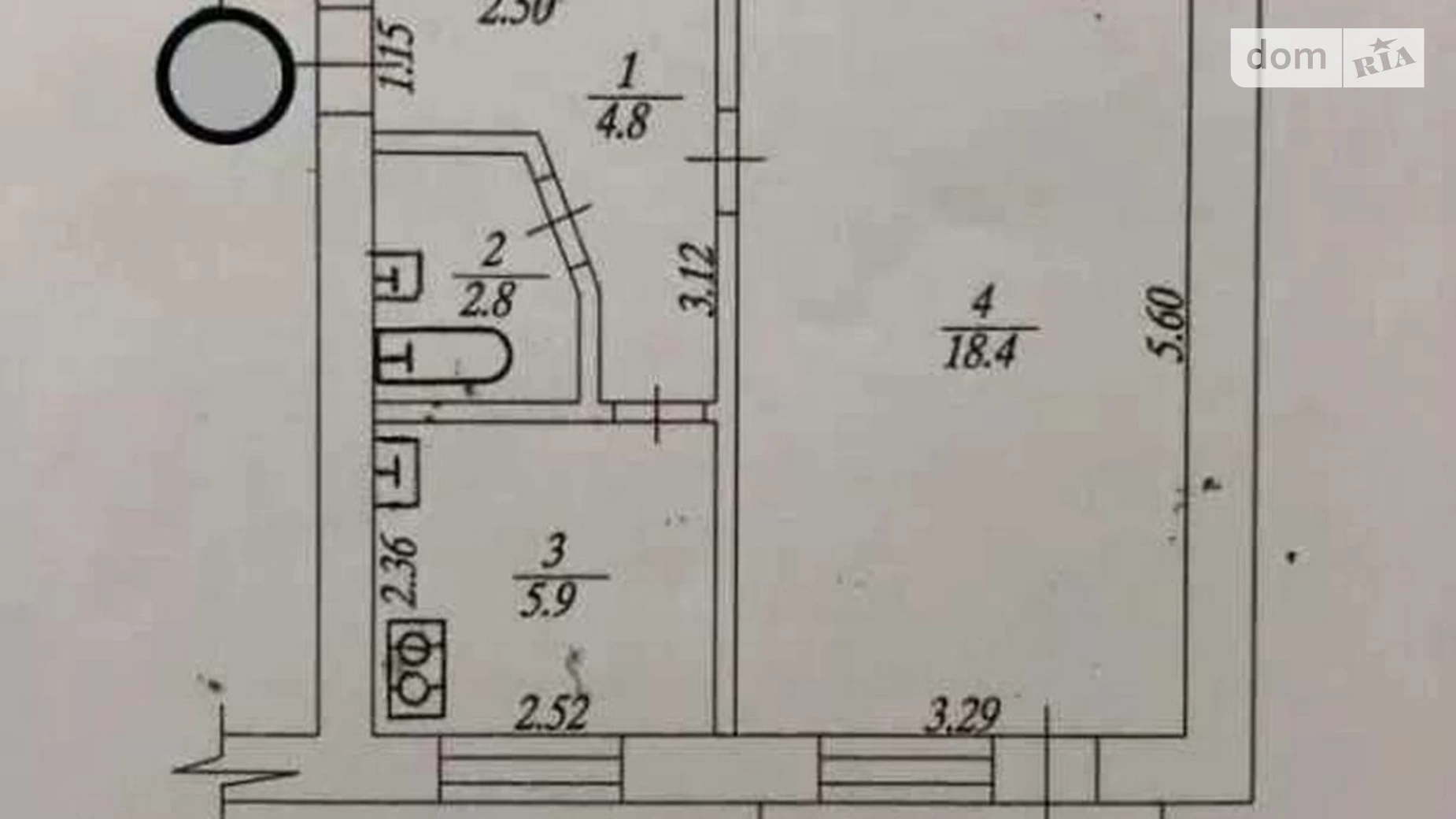 Продається 1-кімнатна квартира 32 кв. м у Харкові, просп. Гагаріна, 179