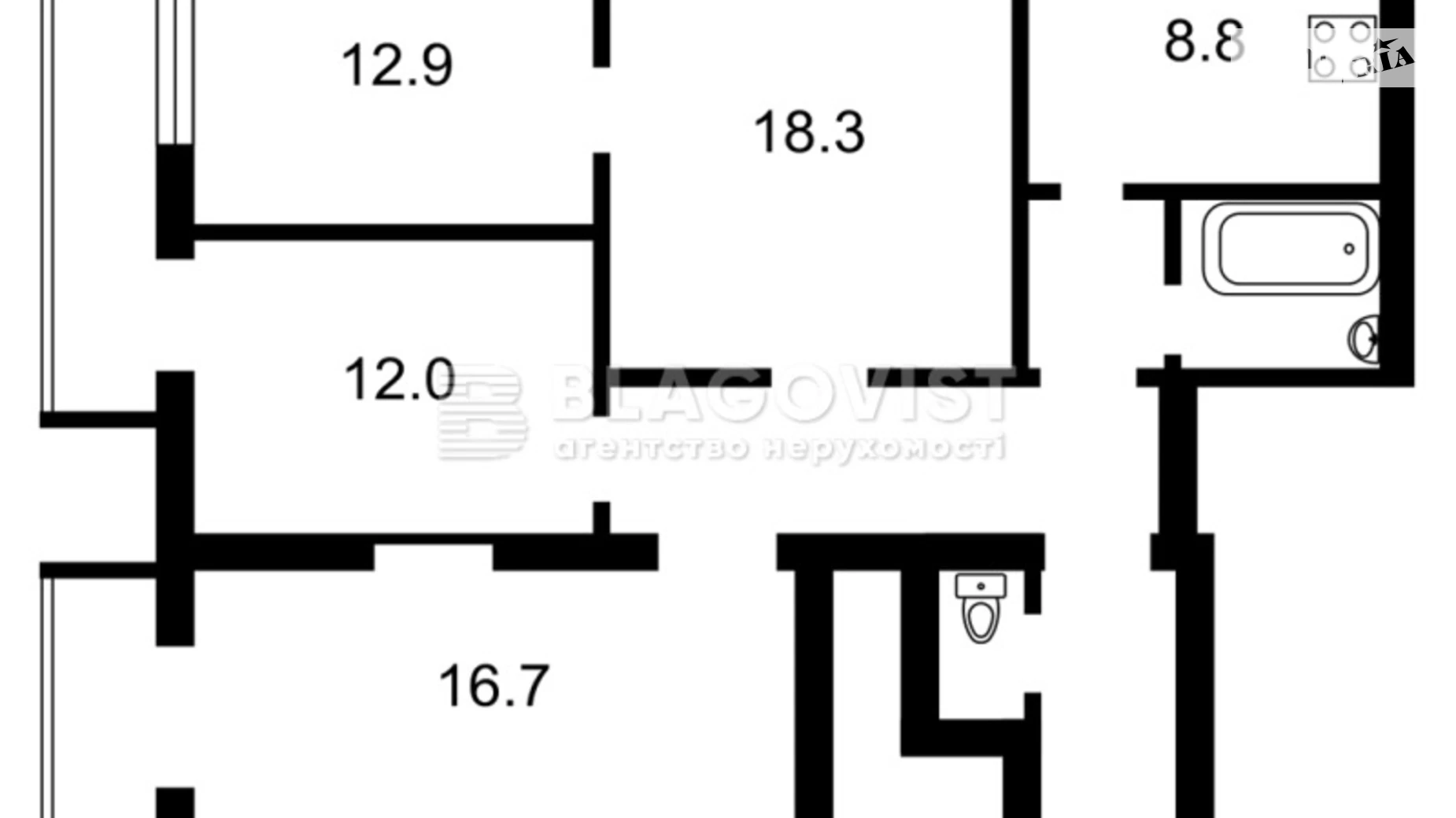 Продается 3-комнатная квартира 85.5 кв. м в Киеве, ул. Лютеранская, 24