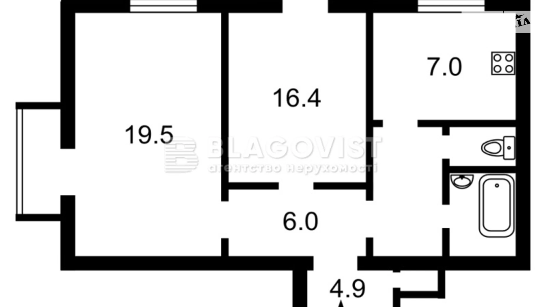 Продается 2-комнатная квартира 64 кв. м в Киеве, ул. Стрыйская, 12/3