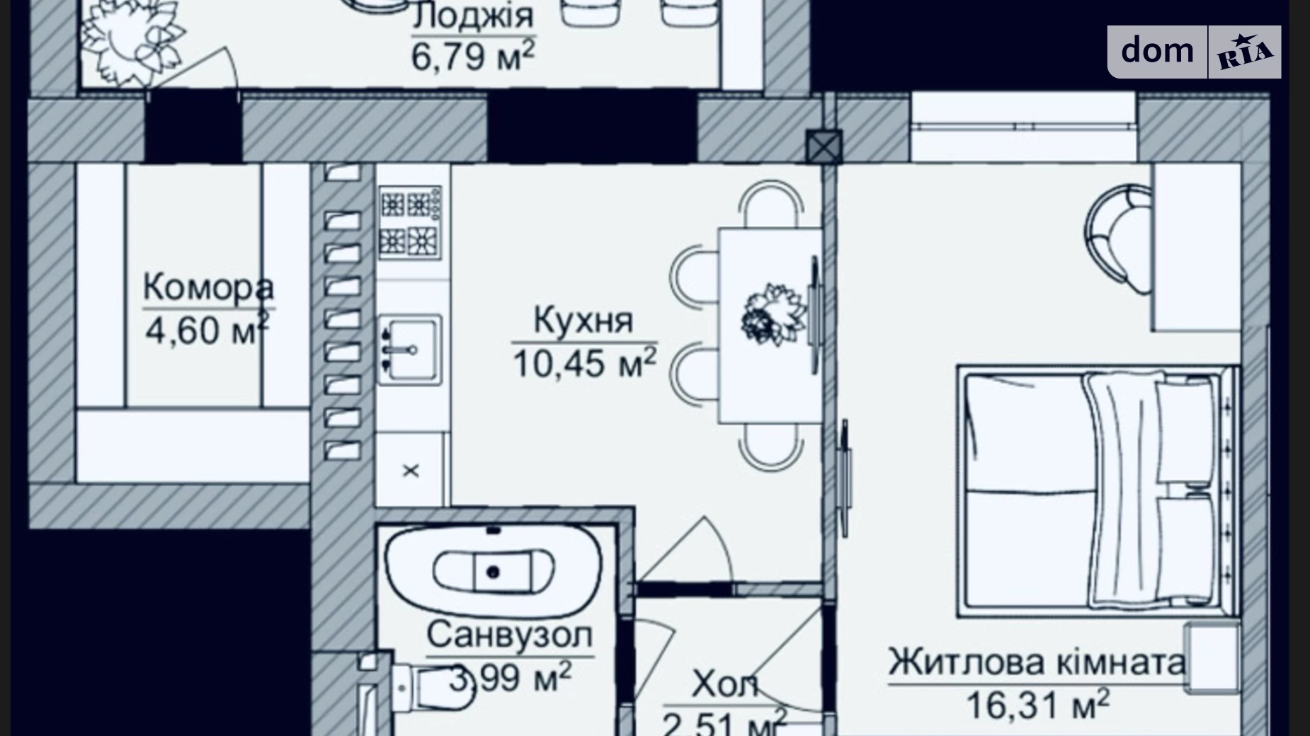 Продається 1-кімнатна квартира 38 кв. м у Одесі, вул. Палія Семена - фото 3