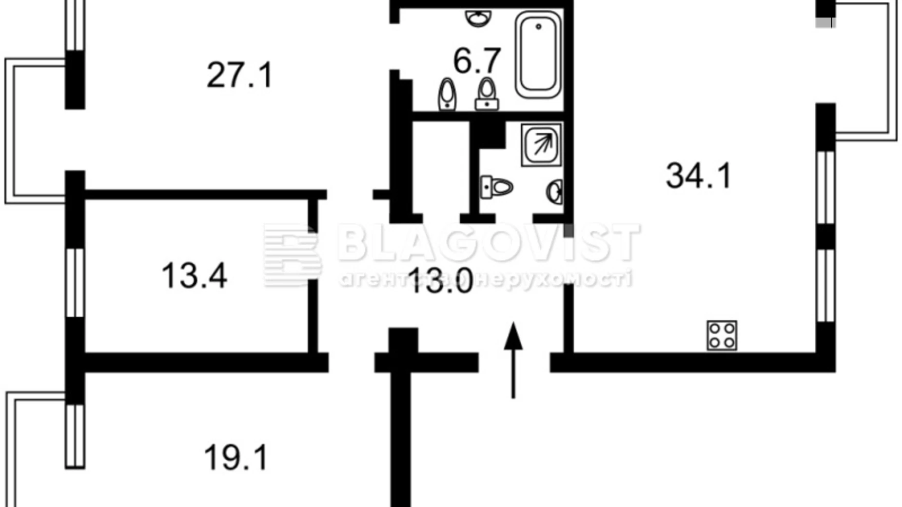 Продается 4-комнатная квартира 120.9 кв. м в Киеве, пер. Рыльский, 3 - фото 5