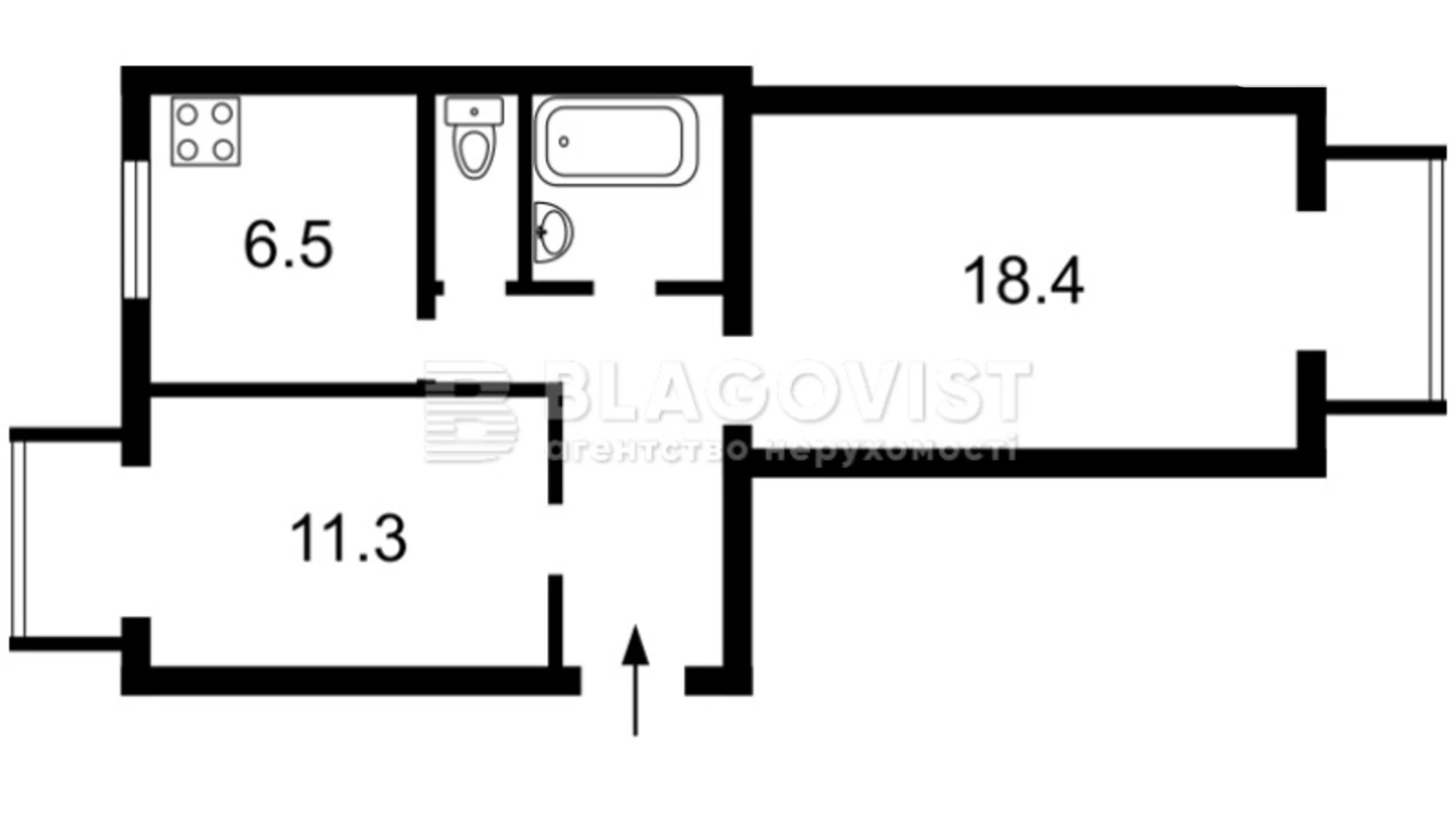 Продається 2-кімнатна квартира 48 кв. м у Києві, бул. Лесі Українки, 8