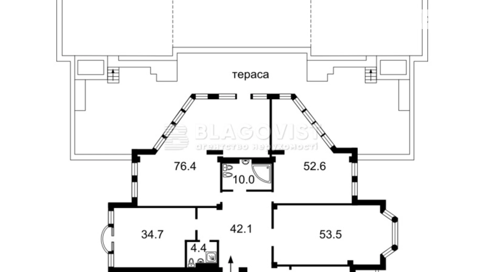 Продається 4-кімнатна квартира 411.4 кв. м у Києві, вул. Михайла Грушевського - фото 5