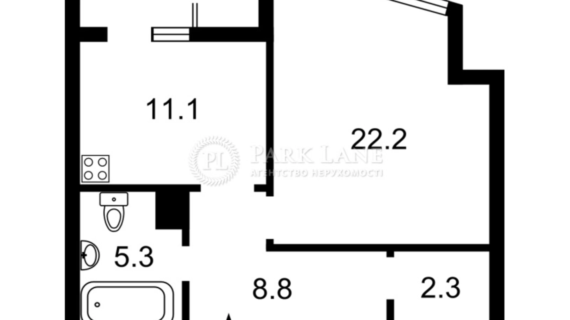 Продается 1-комнатная квартира 54 кв. м в Киеве, ул. Казимира Малевича, 89