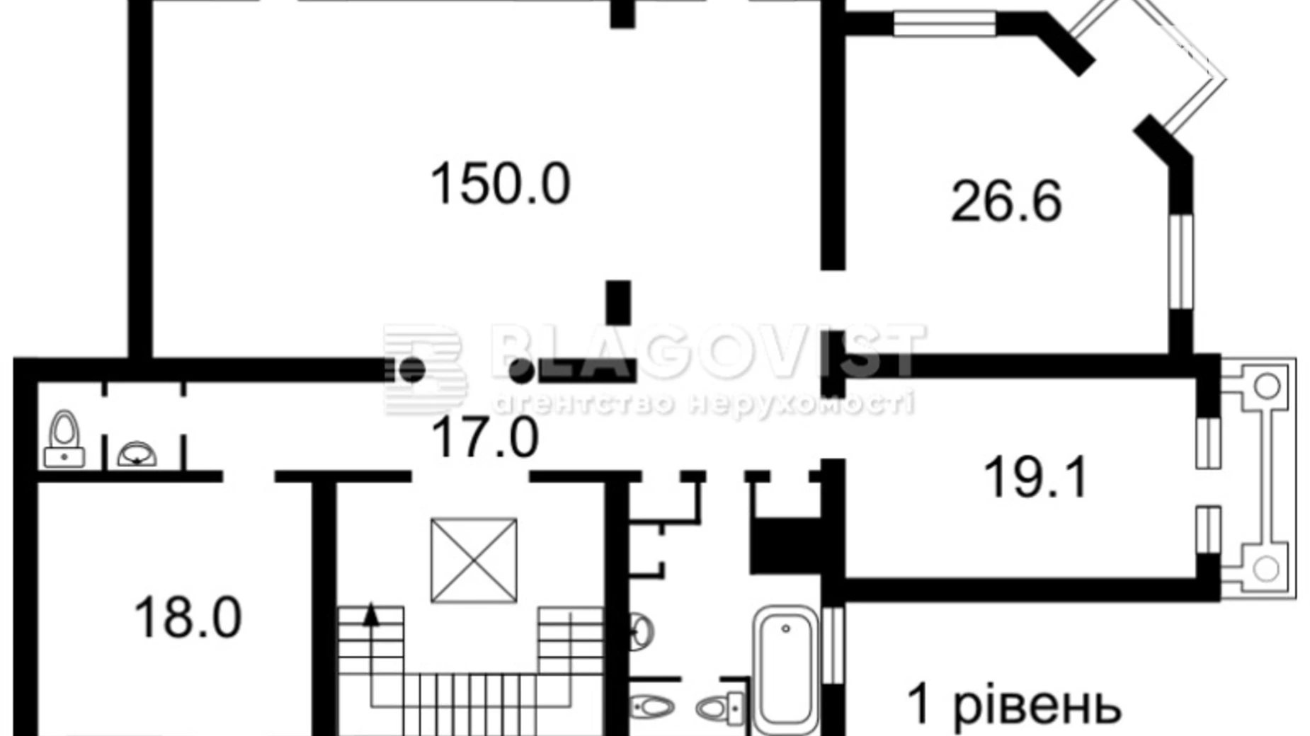 Продается 6-комнатная квартира 371.1 кв. м в Киеве, ул. Банковая, 1/10