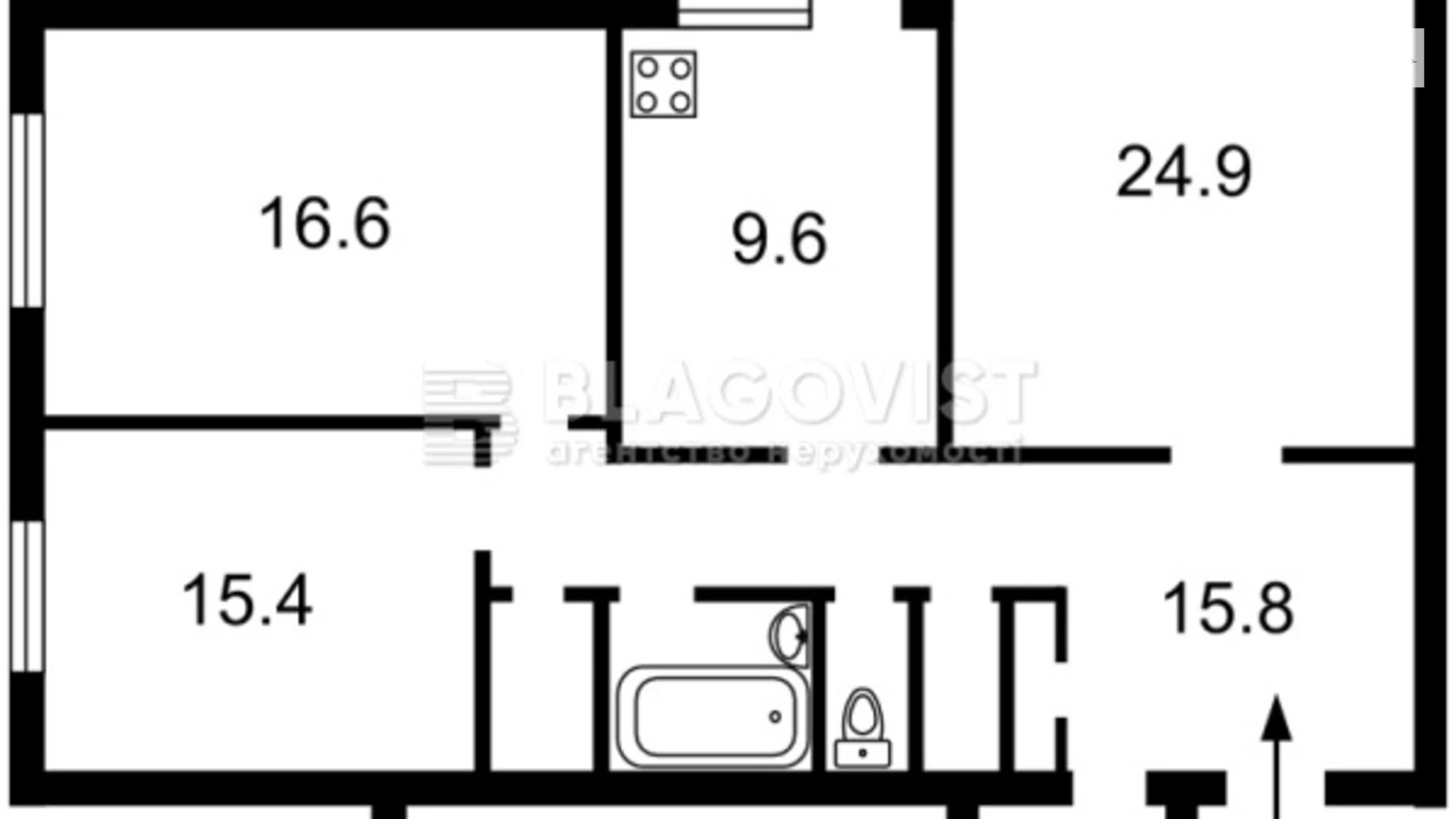 Продается 4-комнатная квартира 114 кв. м в Киеве, ул. Старонаводницкая