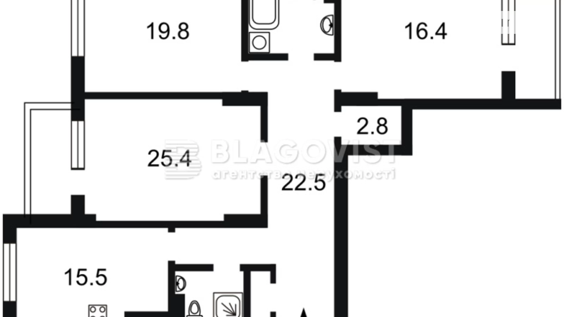 Продается 3-комнатная квартира 122 кв. м в Киеве, ул. Ованеса Туманяна