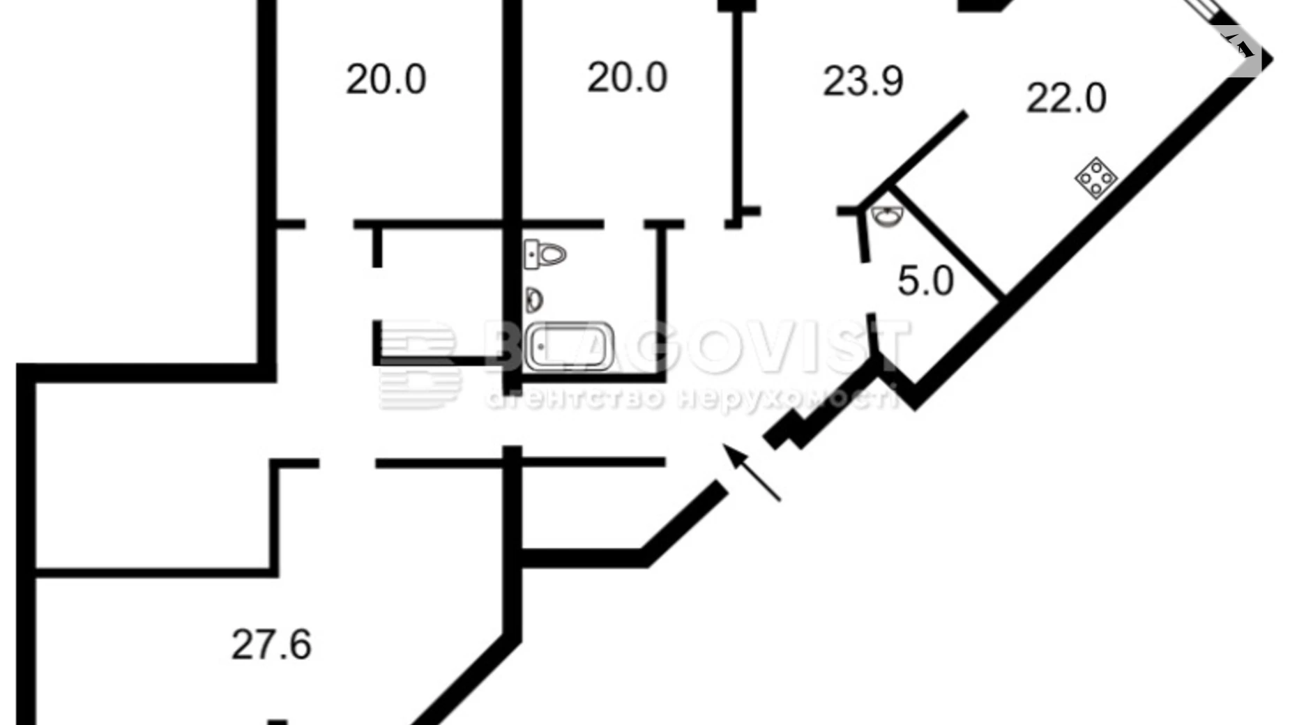 Продается 4-комнатная квартира 178 кв. м в Киеве, ул. Зверинецкая, 47