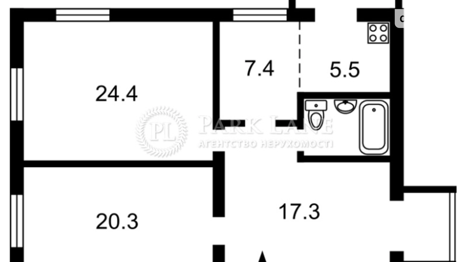 Продається 3-кімнатна квартира 86.7 кв. м у Києві, вул. Інститутська - фото 2