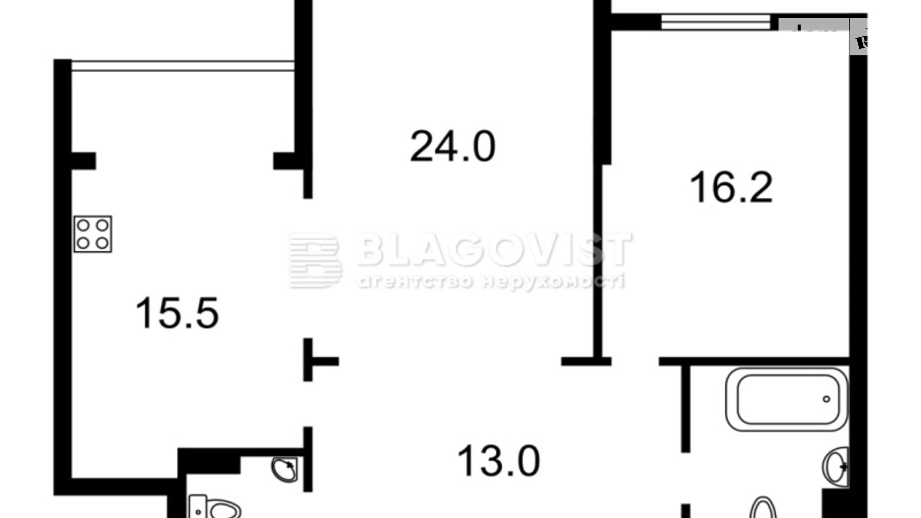 Продается 2-комнатная квартира 79.8 кв. м в Киеве, ул. Чавдар Елизаветы, 13 - фото 4