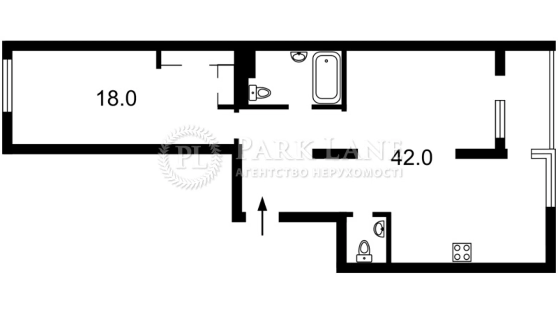 Продается 2-комнатная квартира 81 кв. м в Киеве, ул. Предславинская, 57