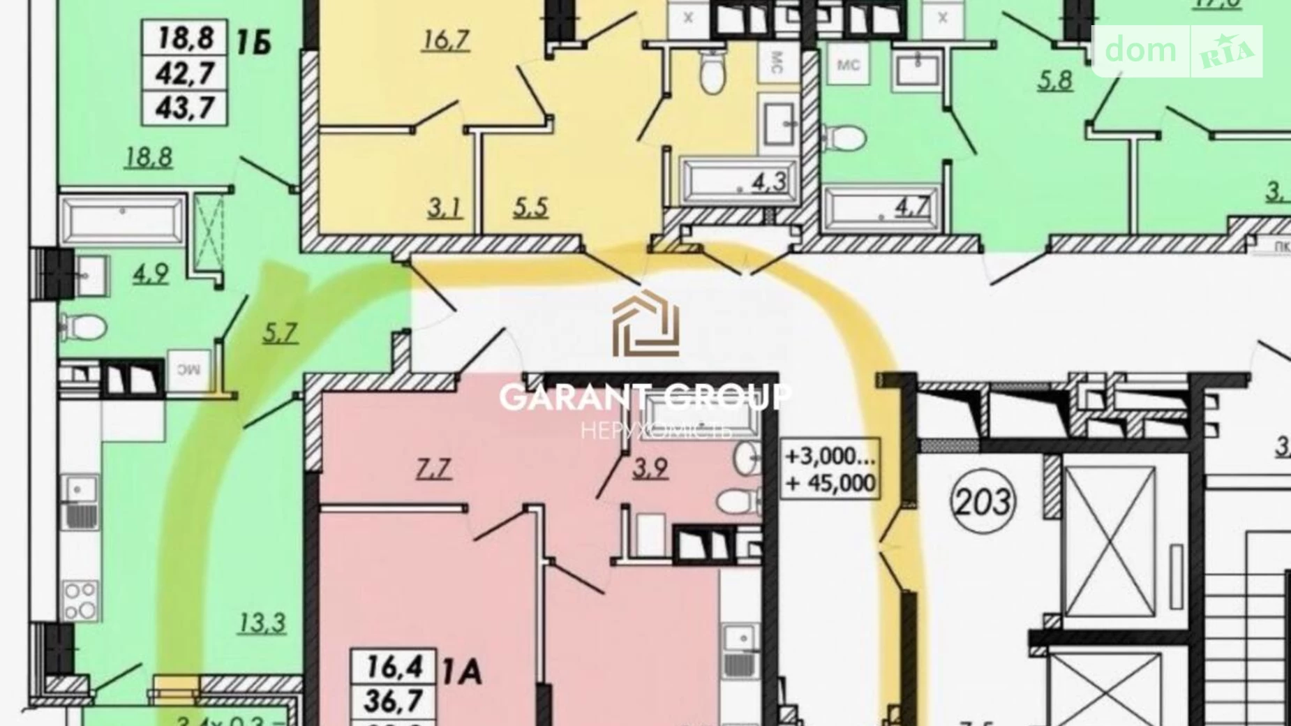 Продається 1-кімнатна квартира 39 кв. м у Одесі, Овідіопольська дор.