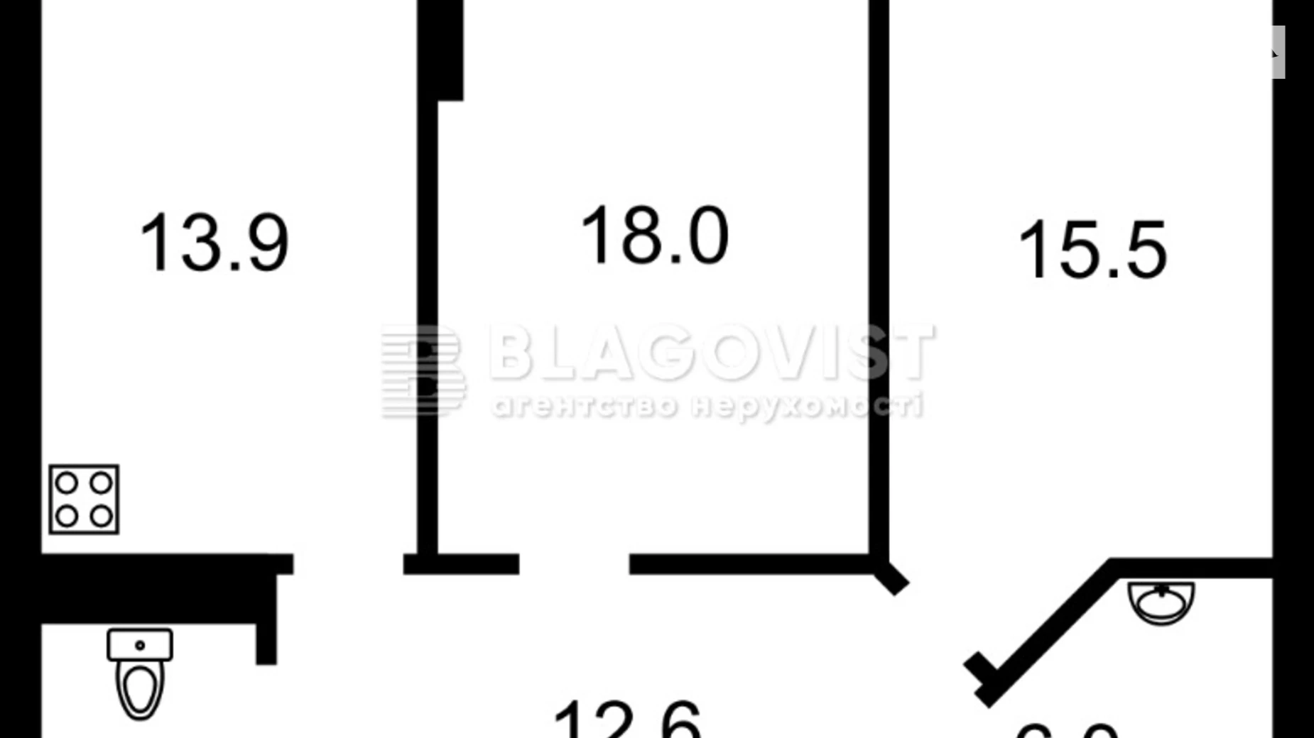 Продается 2-комнатная квартира 70.8 кв. м в Киеве, ул. Академика Филатова, 53 - фото 2