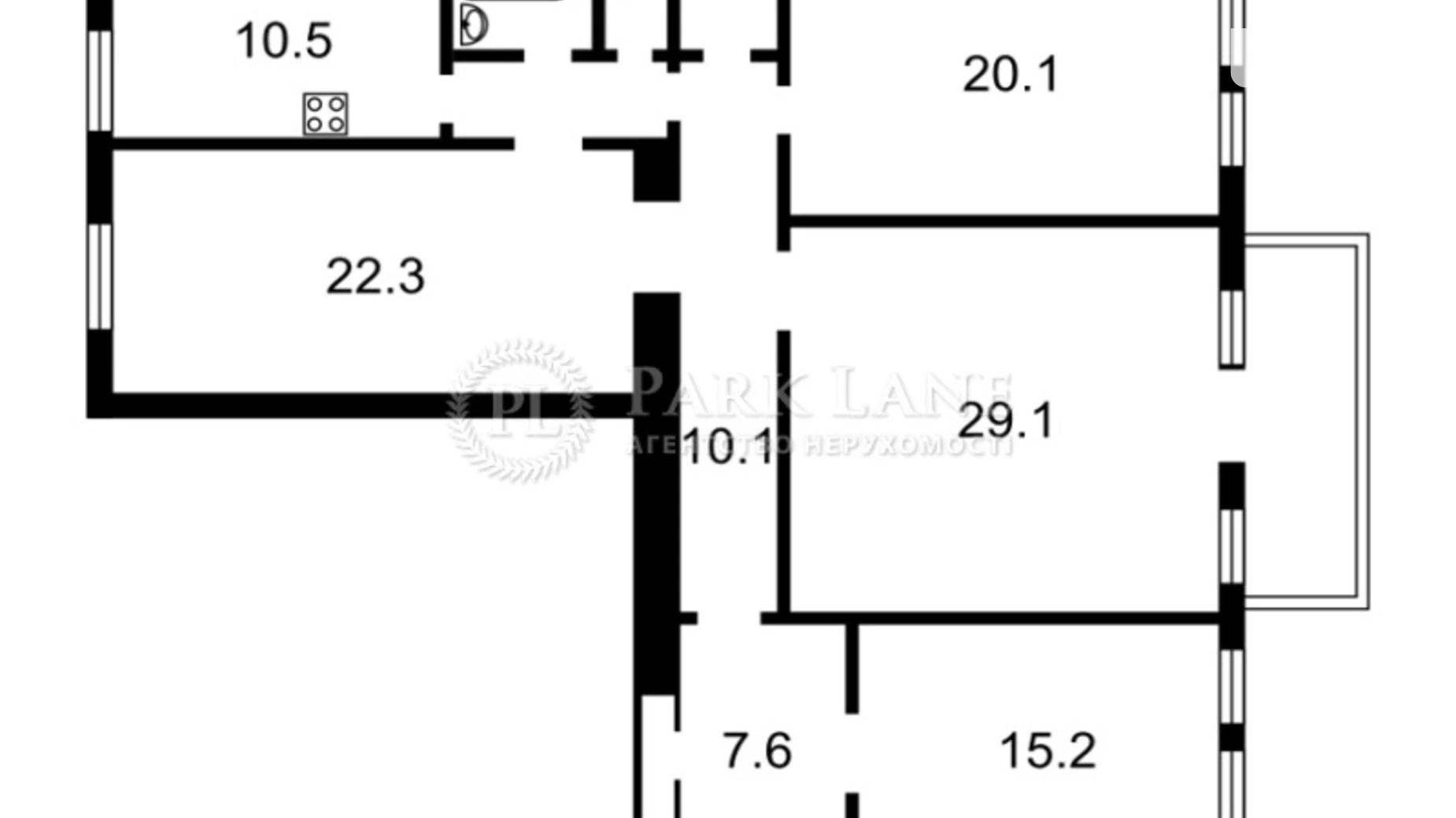 Продается 4-комнатная квартира 125.4 кв. м в Киеве, ул. Тургенева, 81