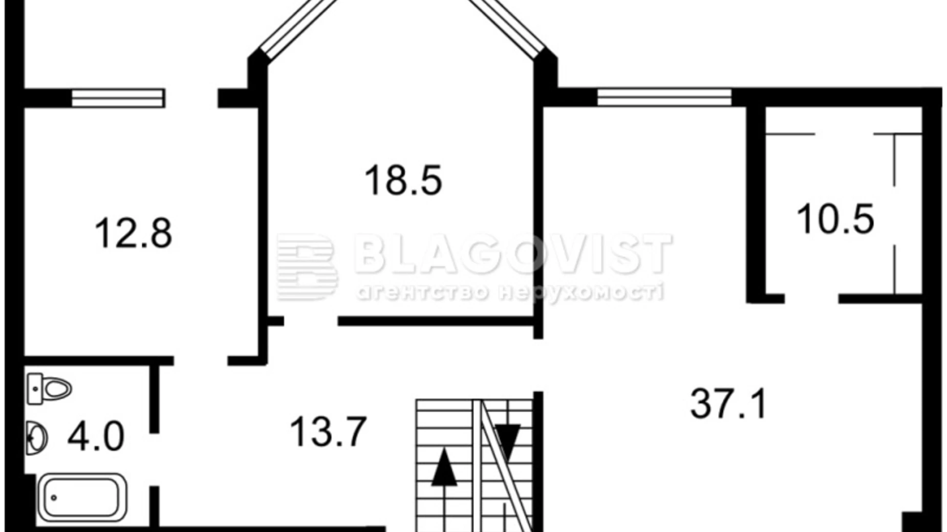 Продается 4-комнатная квартира 157 кв. м в Киеве, пер. Строителей, 30