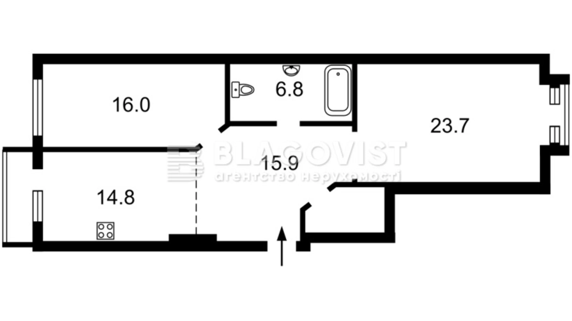 Продается 2-комнатная квартира 82 кв. м в Киеве, ул. Дашавская, 25