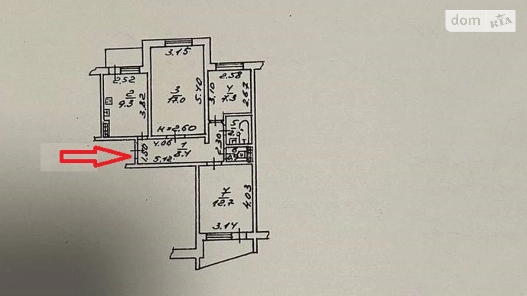 Продається 3-кімнатна квартира 61 кв. м у Одесі, просп. Добровольського