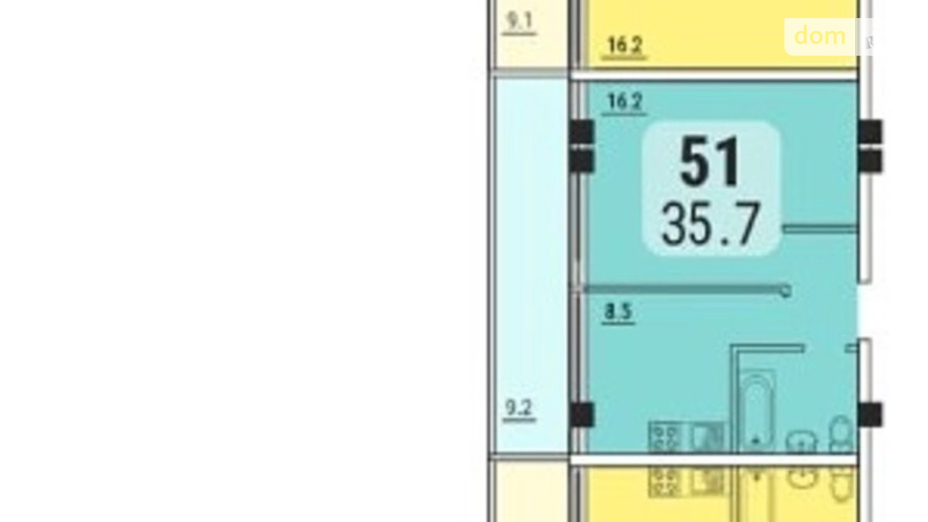 Продается 1-комнатная квартира 40.5 кв. м в Одессе, ул. Львовская, 15Б