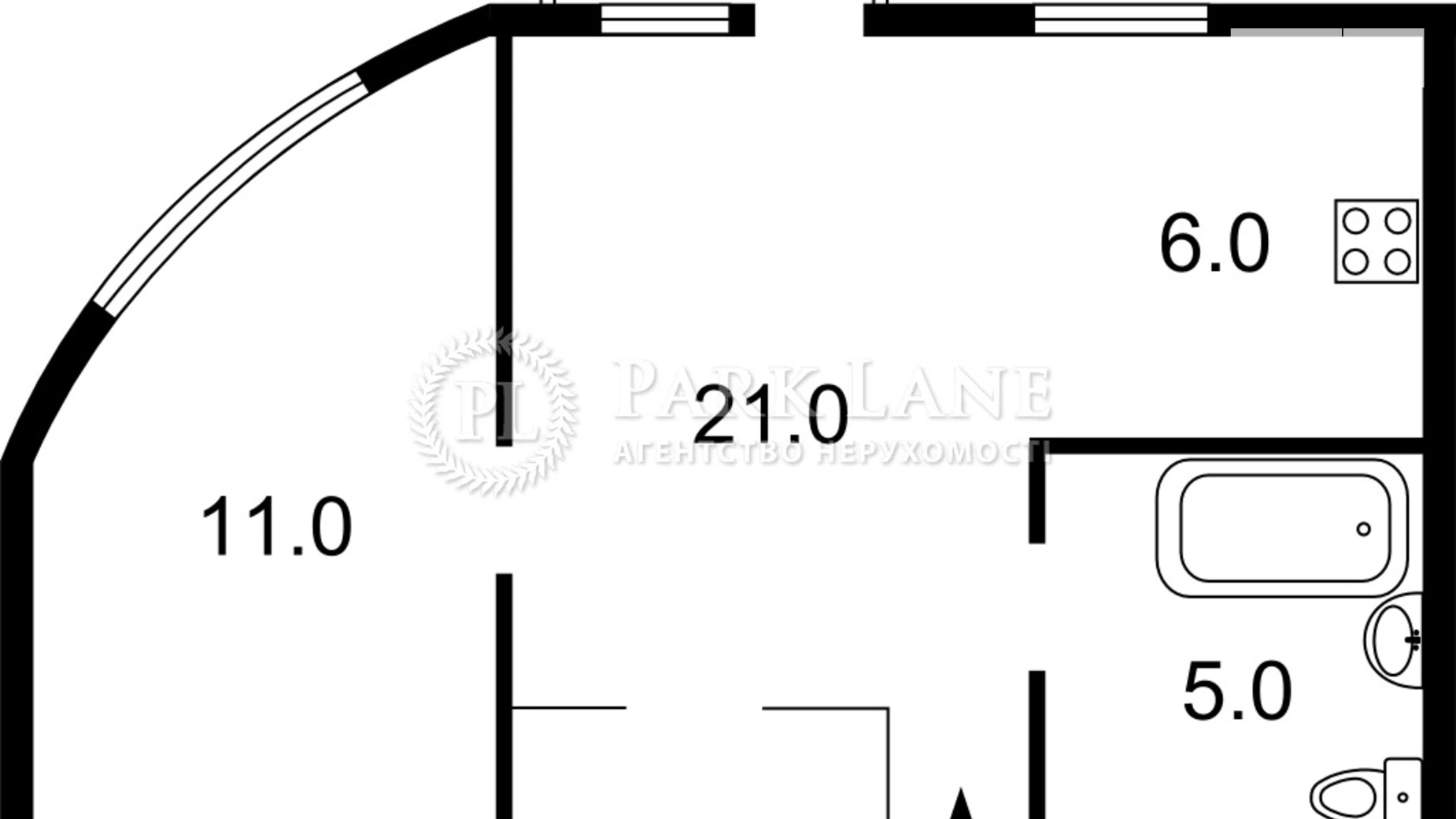 Продается 1-комнатная квартира 42 кв. м в Киеве, бул. Тараса Шевченко, 2