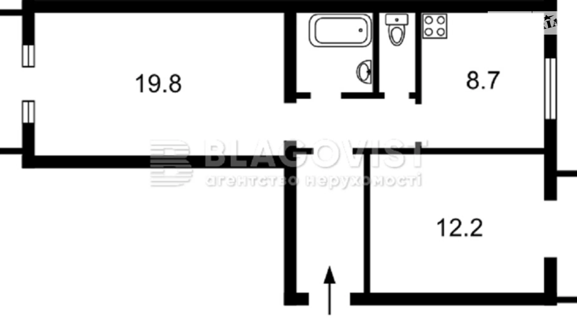 Продается 2-комнатная квартира 57 кв. м в Киеве, ул. Большая Васильковская, 24/1