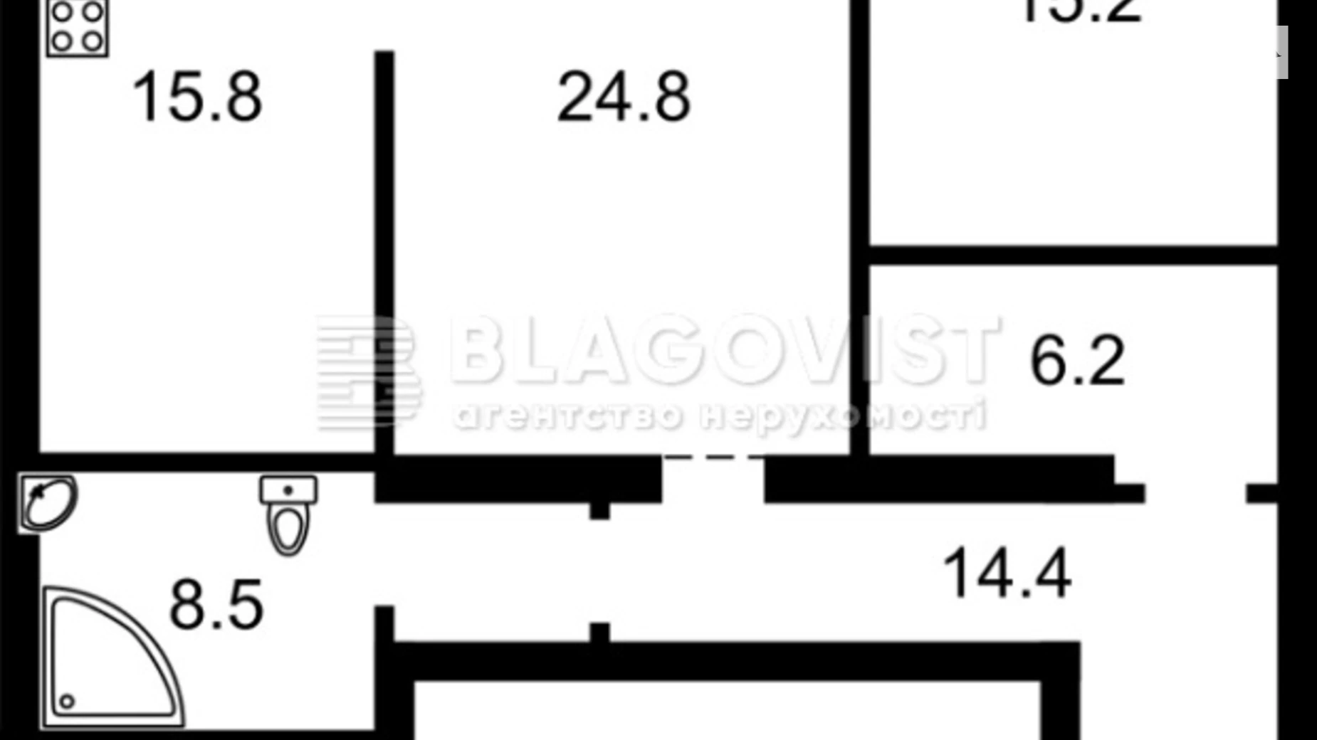 Продается 2-комнатная квартира 86 кв. м в Киеве, ул. Большая Васильковская, 26