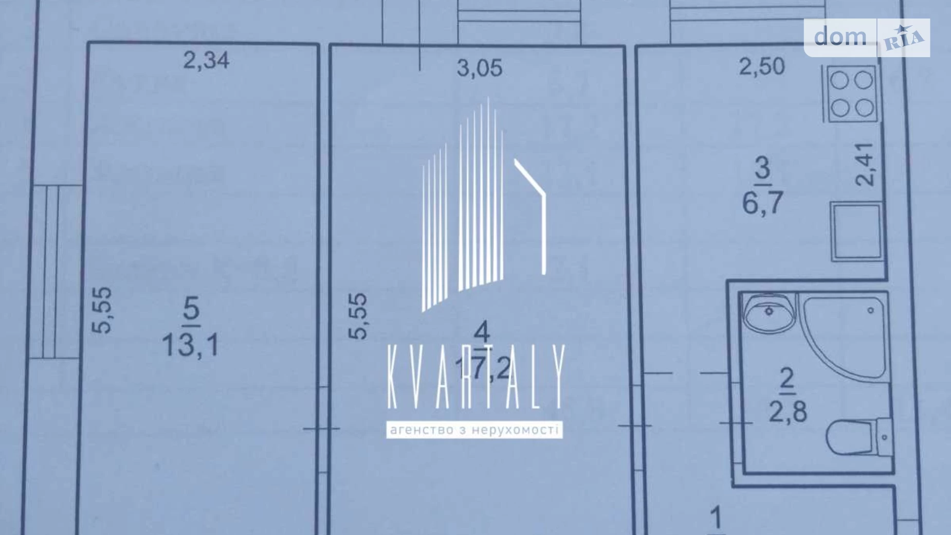 Продається 2-кімнатна квартира 45.8 кв. м у Києві, вул. Межова, 24