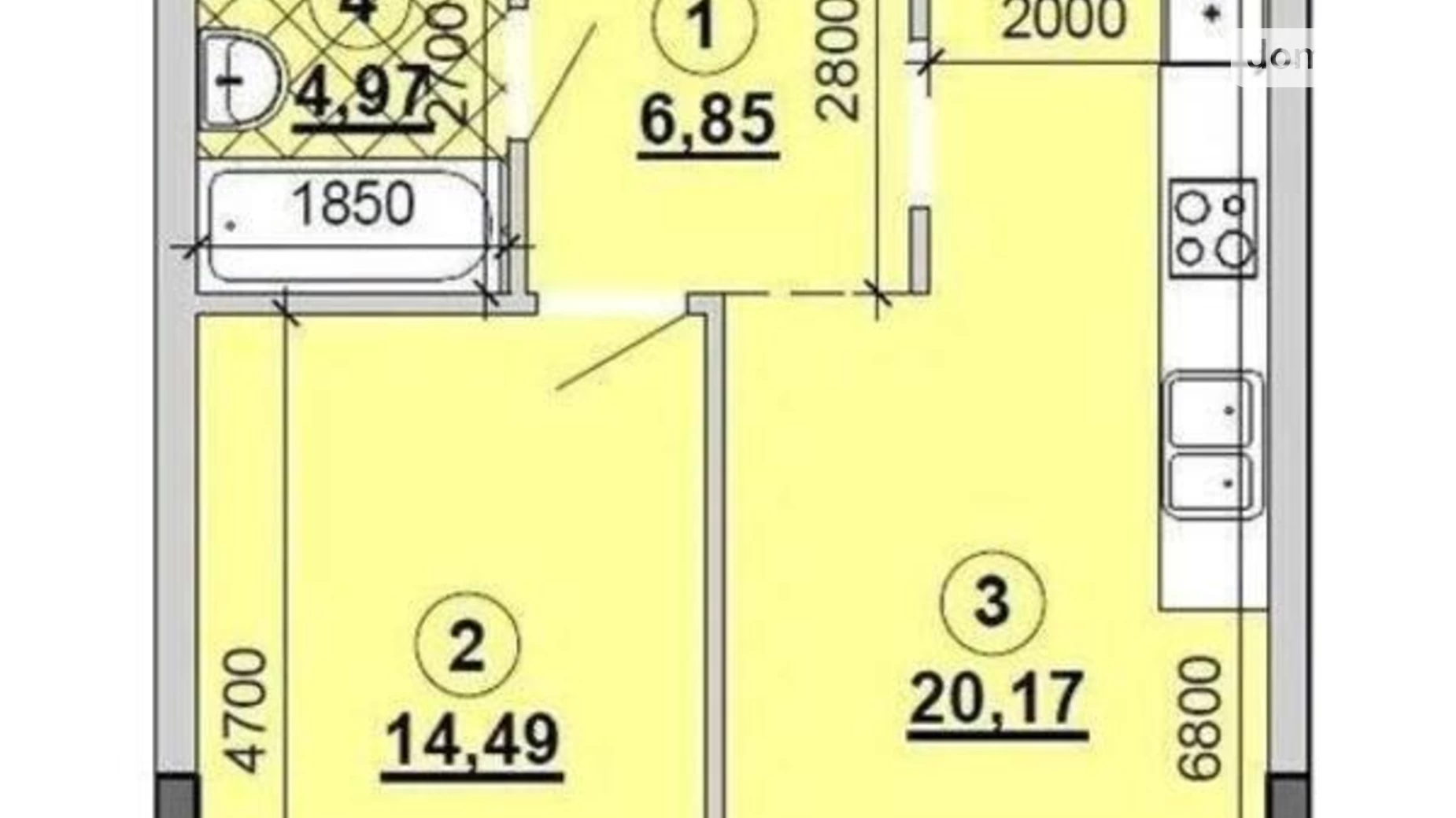 Продается 1-комнатная квартира 47 кв. м в Киеве, наб. Днепровская, 15Є