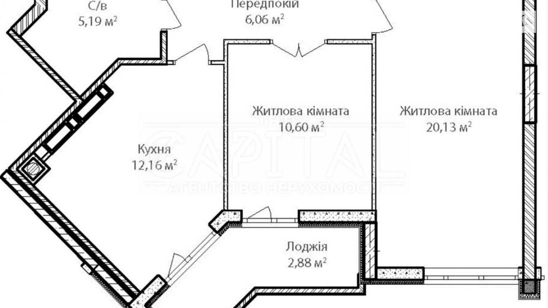 Продается 2-комнатная квартира 60 кв. м в Ирпене, ул. Кобылянской Ольги, 1В/8