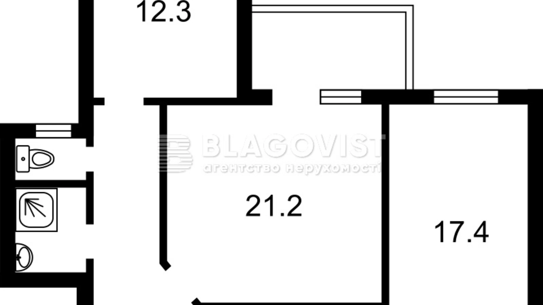 Продается 2-комнатная квартира 70 кв. м в Киеве, ул. Саксаганского, 129Б