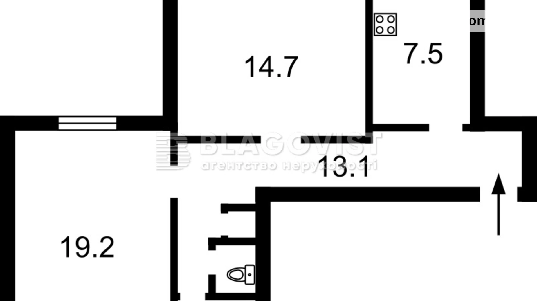 Продается 2-комнатная квартира 60 кв. м в Киеве, ул. Гоголевская, 6А