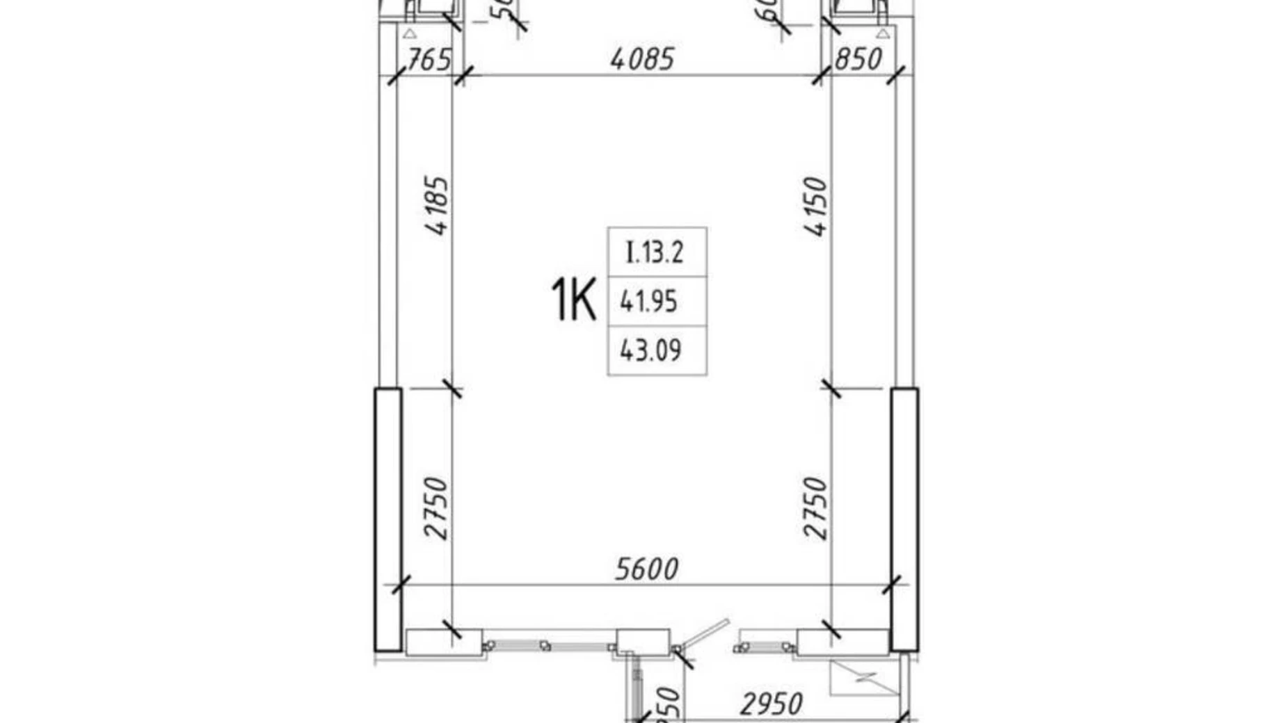 Продается 1-комнатная квартира 43.09 кв. м в Одессе, ул. Генуэзская - фото 2