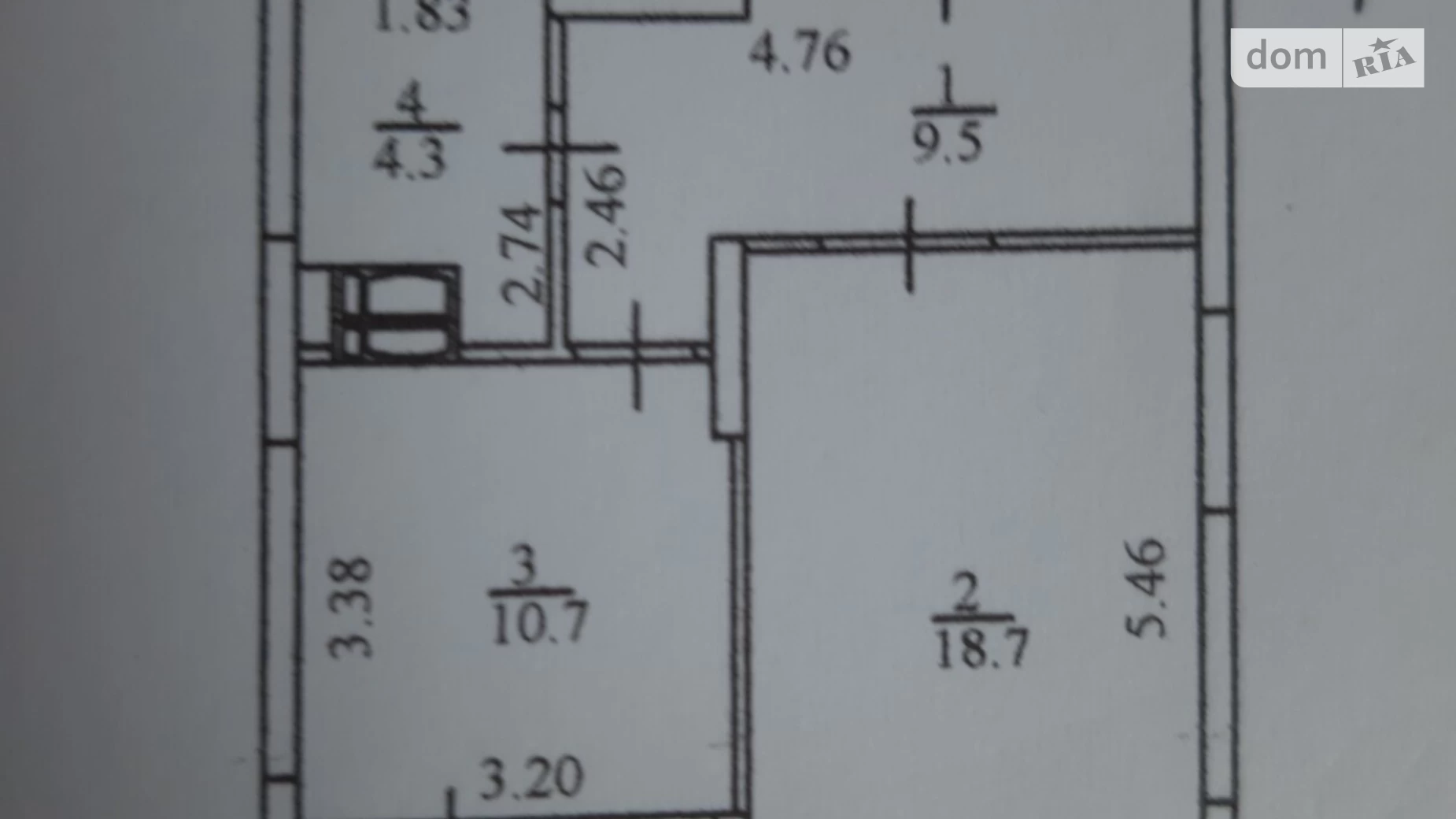 Продается 1-комнатная квартира 46.1 кв. м в Киеве, ул. Краковская, 27