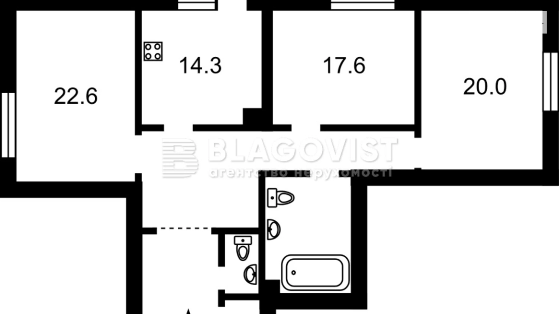 Продається 3-кімнатна квартира 120 кв. м у Києві, просп. Володимира Івасюка, 26А