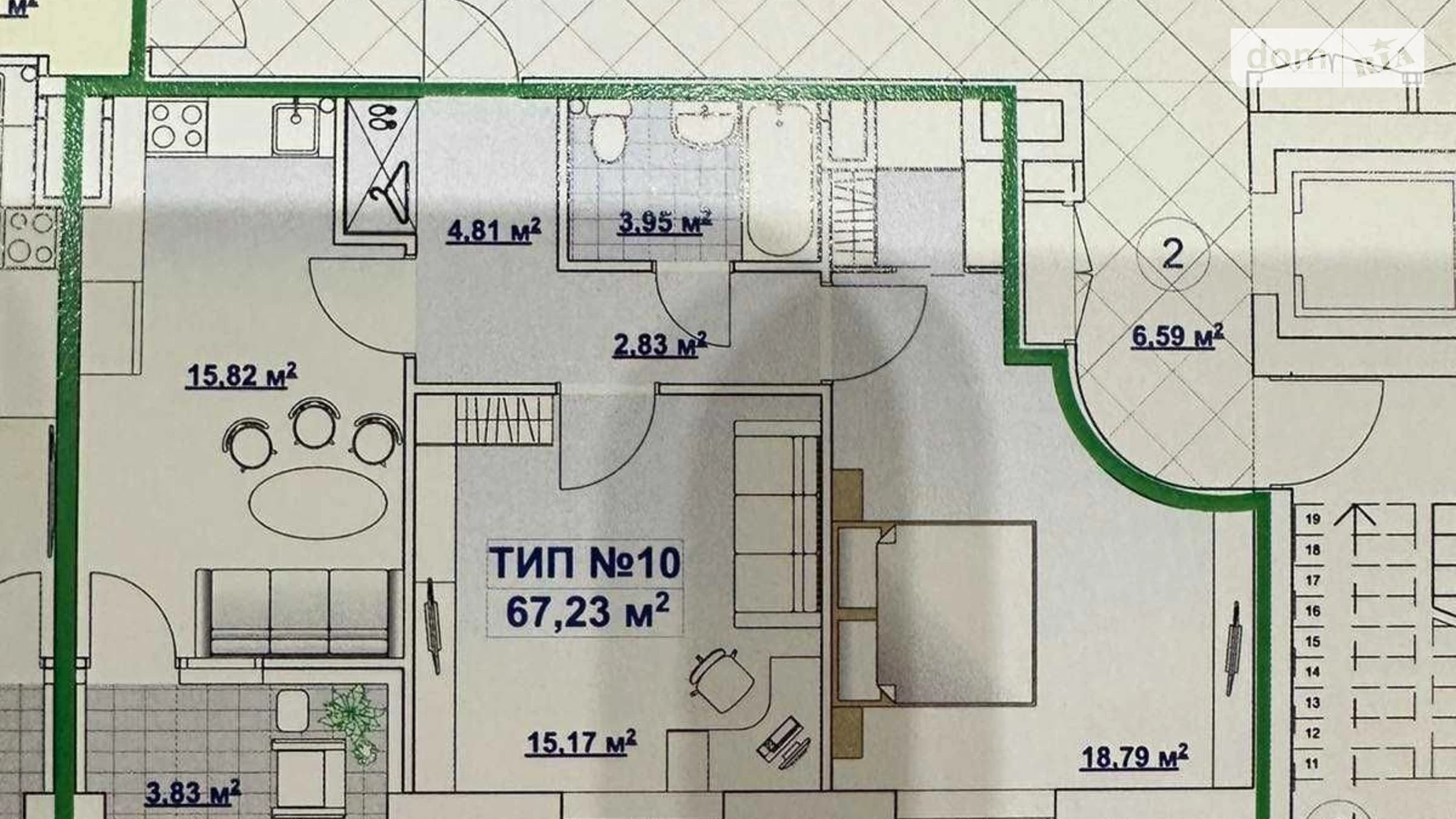 Продается 3-комнатная квартира 67 кв. м в Днепре, Запорожское шоссе, 25