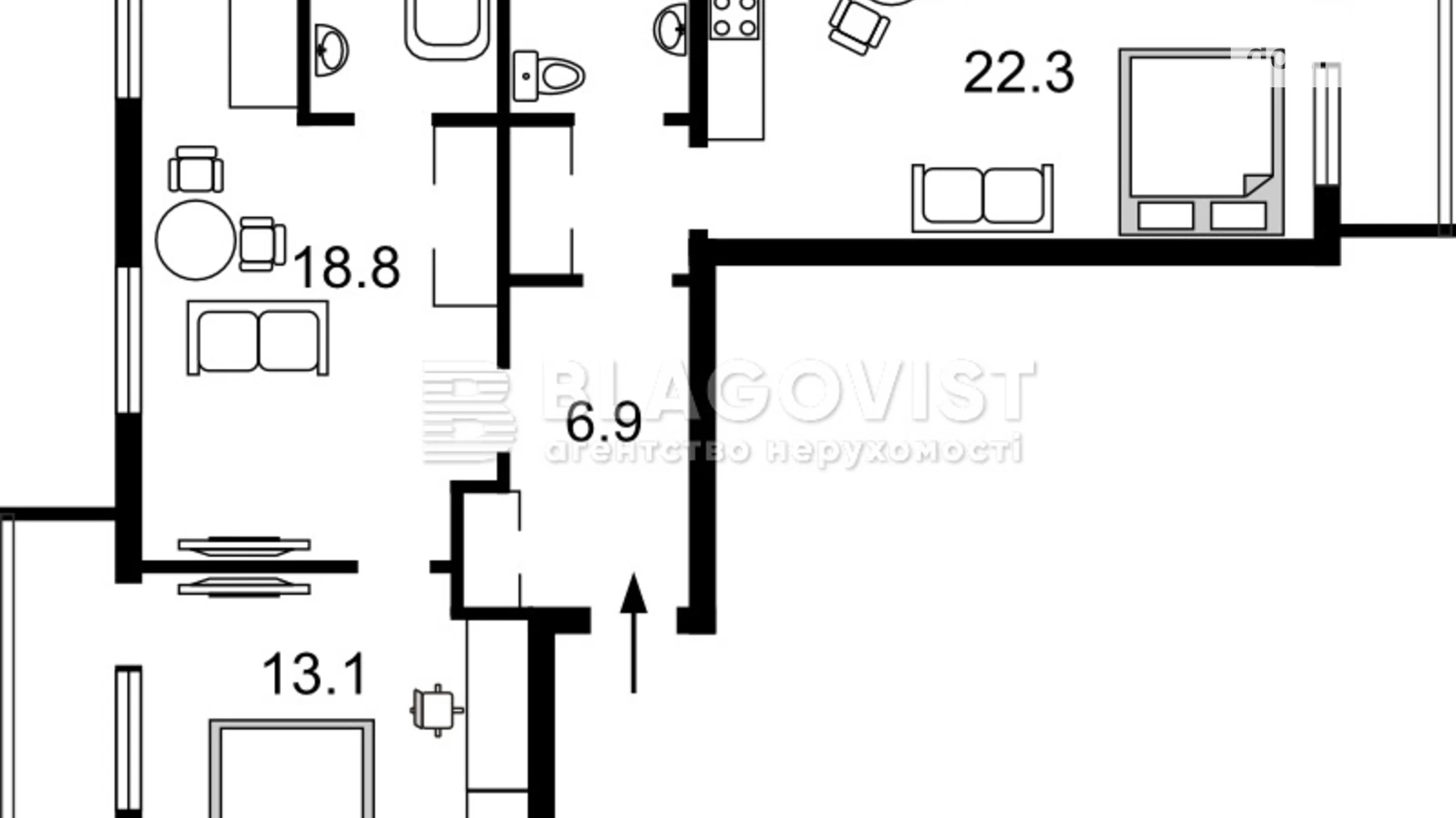 Продается 2-комнатная квартира 71.7 кв. м в Киеве, ул. Шелковичная, 48