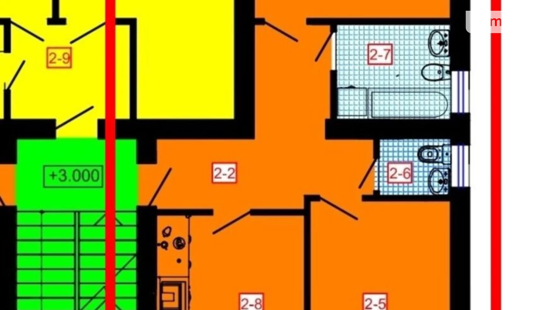 Продается 2-комнатная квартира 76.4 кв. м в Львове, просп. Красной Калины, 4