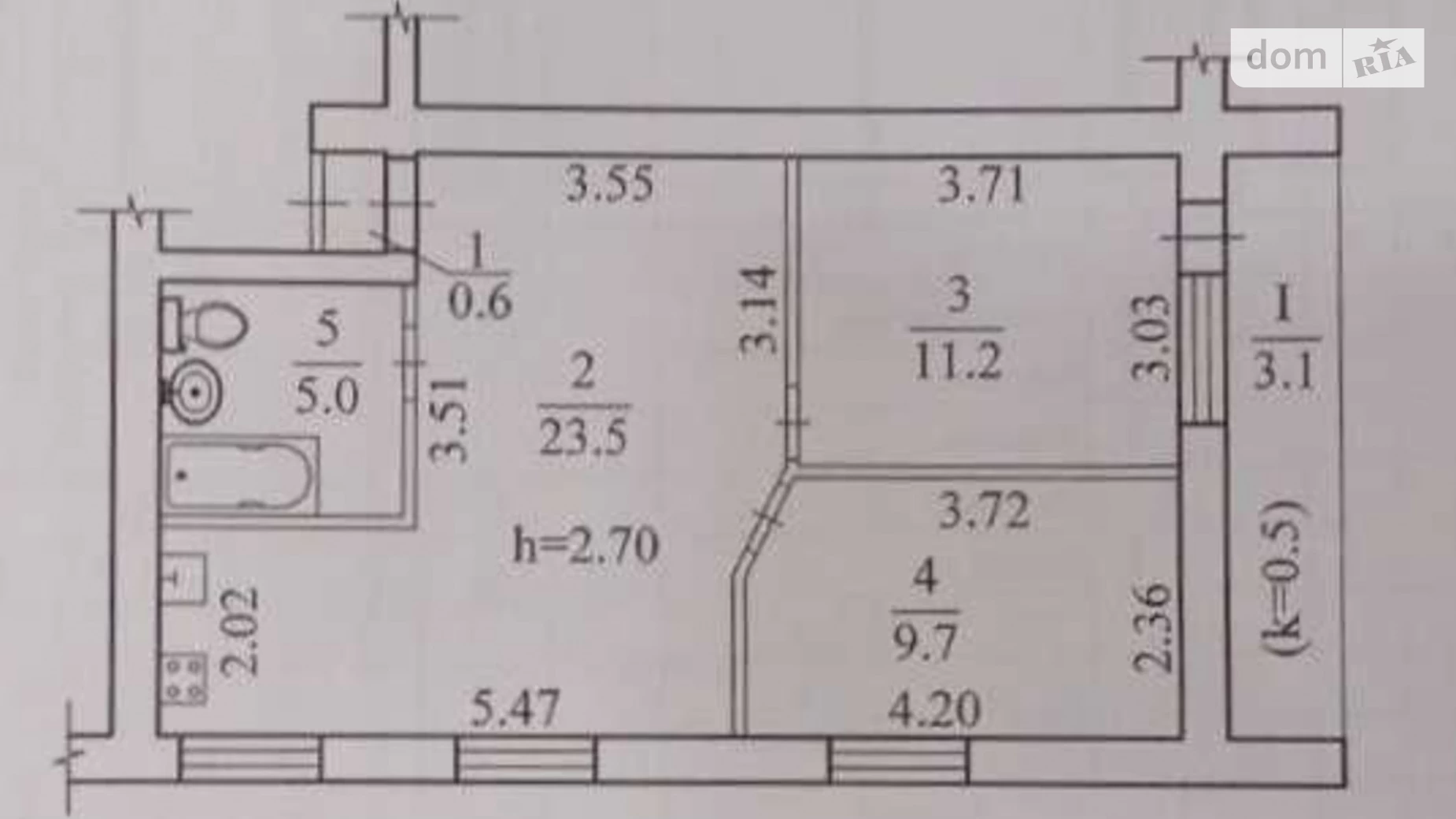 Продається 3-кімнатна квартира 53 кв. м у Дніпрі, просп. Поля Олександра