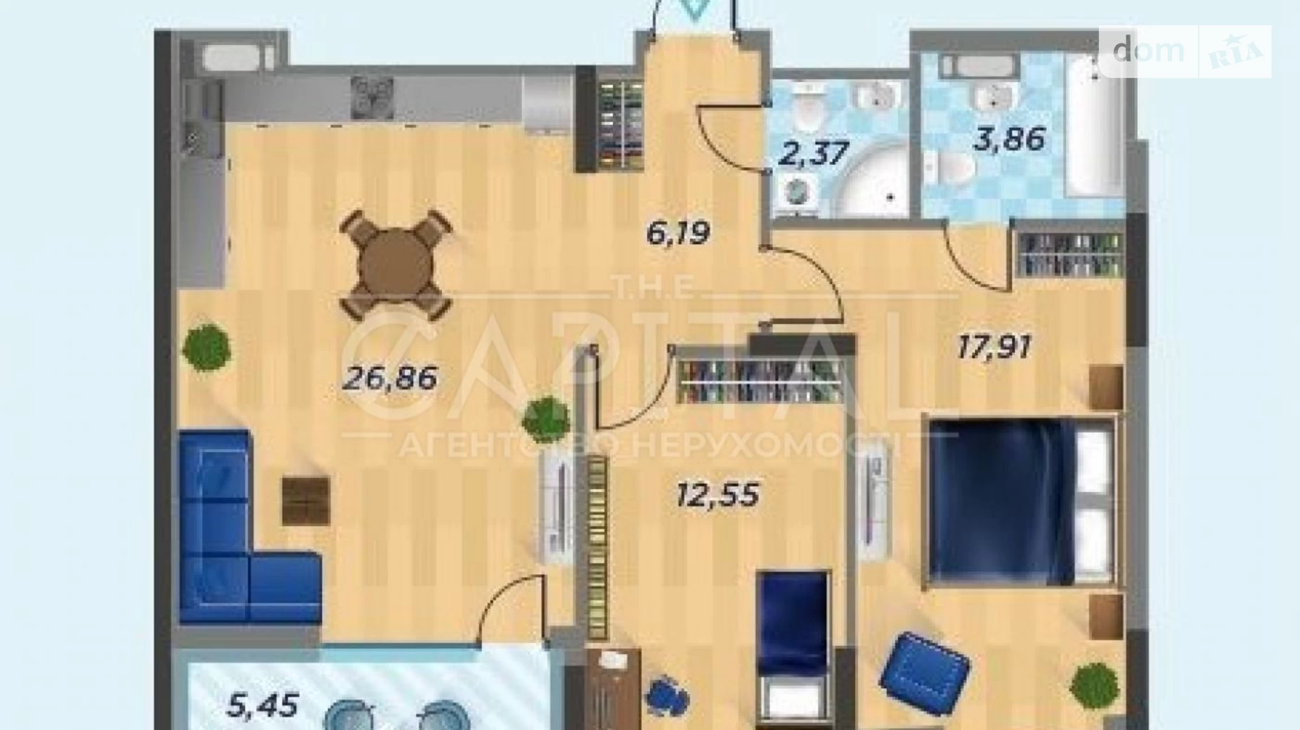 Продается 2-комнатная квартира 73 кв. м в Киеве, ул. Шолуденко, 30 - фото 4