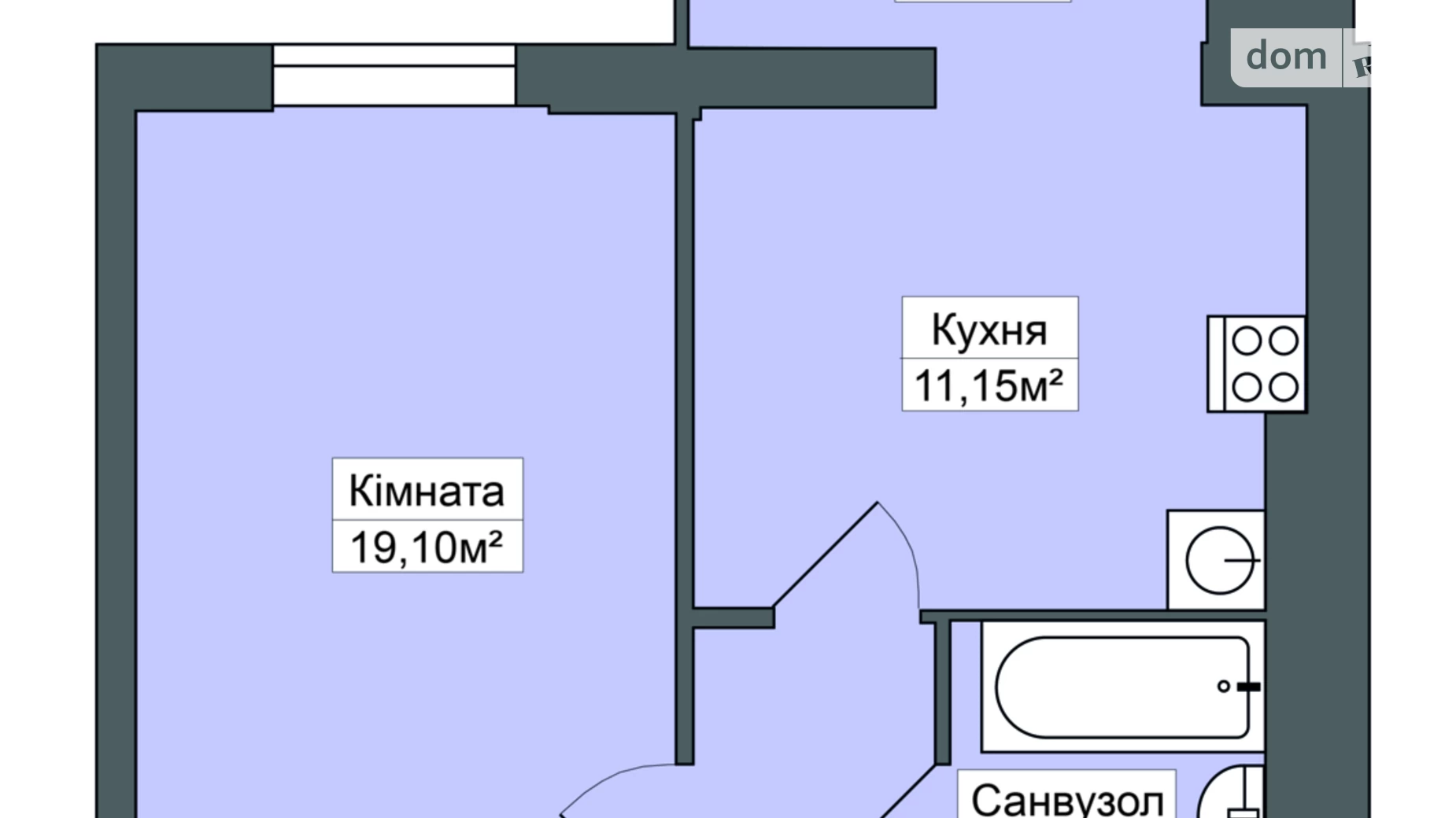 Продается 1-комнатная квартира 48.6 кв. м в Хмельницком - фото 2