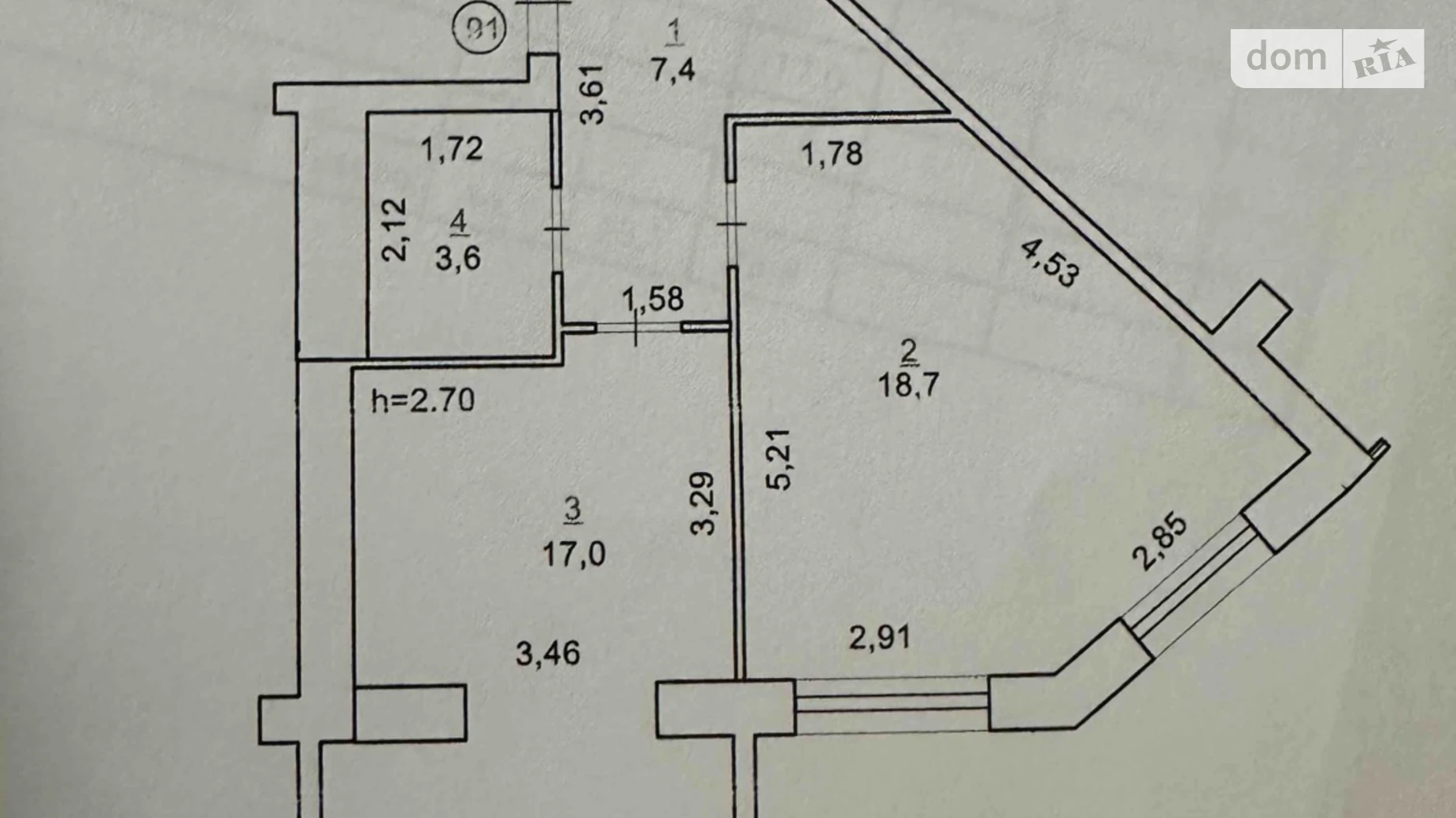 Продается 1-комнатная квартира 47 кв. м в Хмельницком, цена: 58800 $ - фото 5