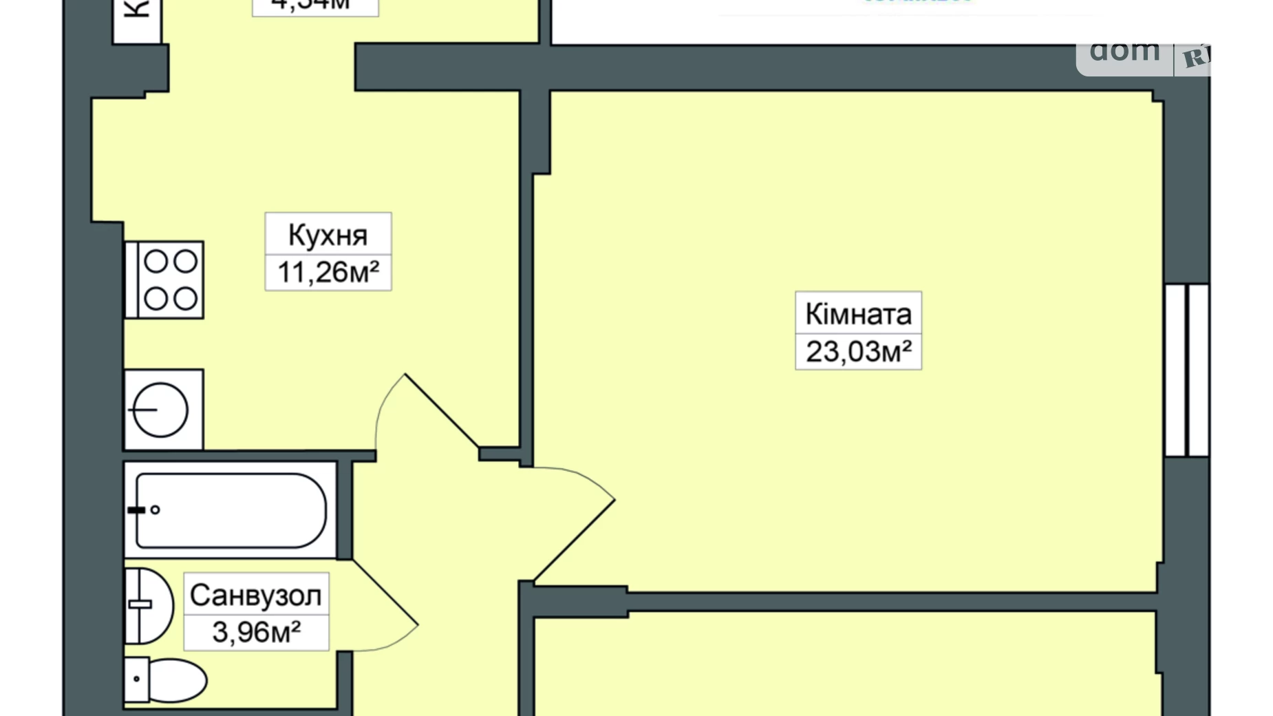 Продается 2-комнатная квартира 69.63 кв. м в Хмельницком, вул. Гетмана Мазепы(Красовского Маршала), 33