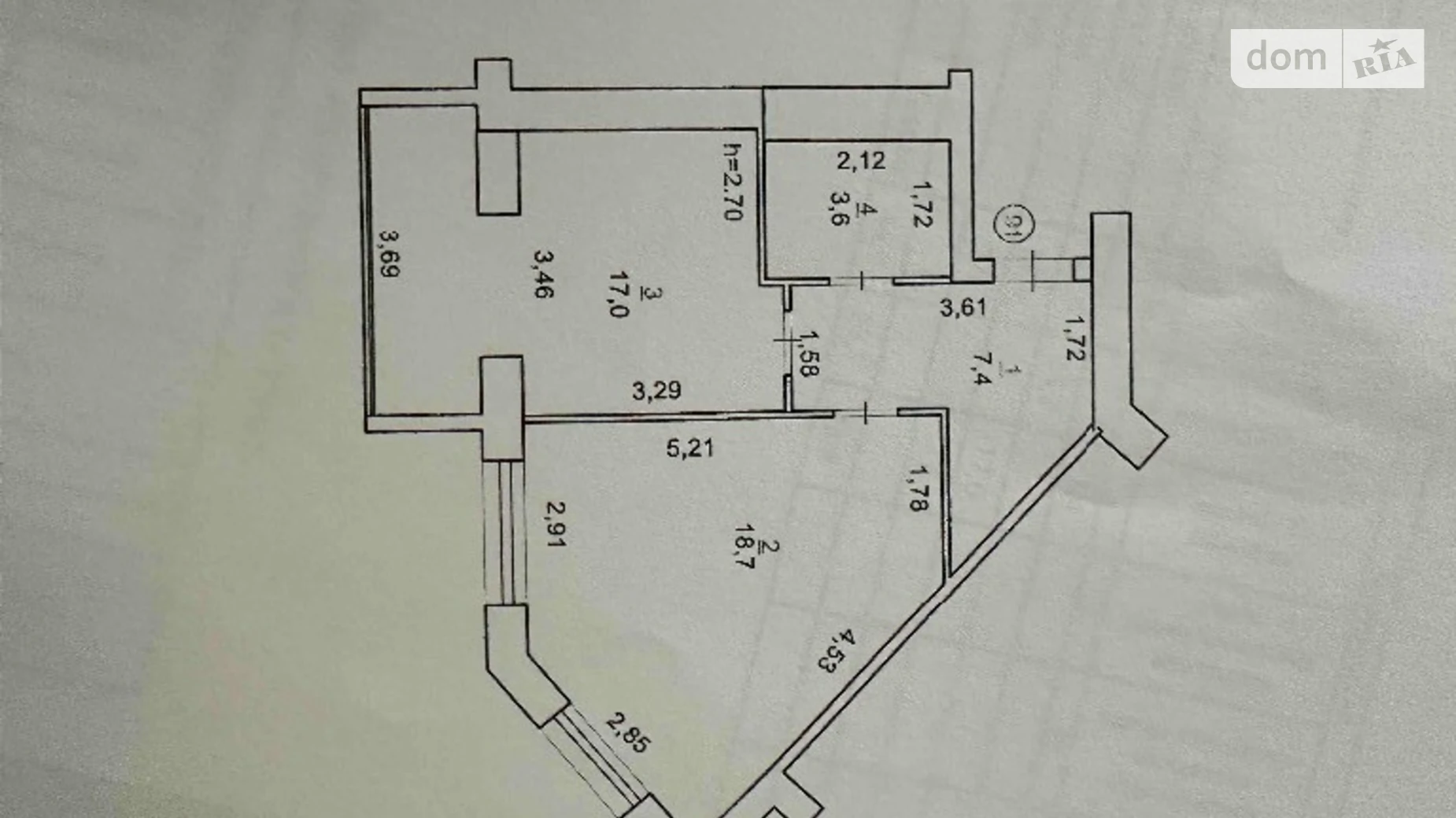 Продается 1-комнатная квартира 47 кв. м в Хмельницком, цена: 58800 $ - фото 5