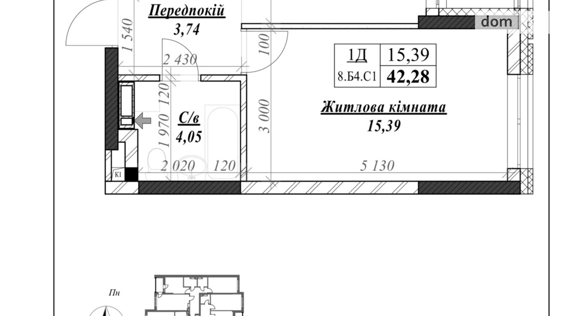 Продається 1-кімнатна квартира 42 кв. м у Києві, вул. Сім'ї Кульженків, 22