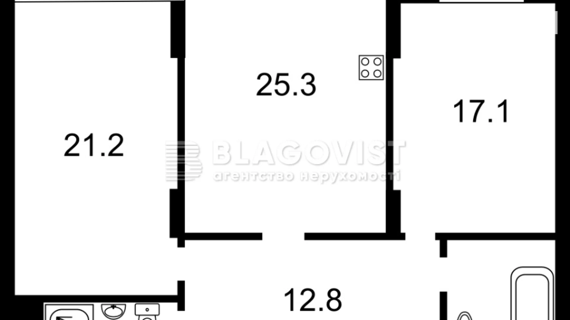 Продається 2-кімнатна квартира 85 кв. м у Києві, наб. Дніпровська, 14Б - фото 2