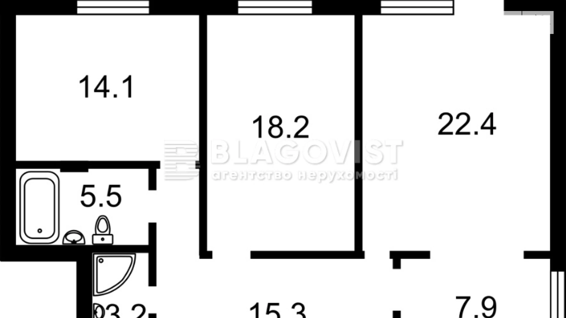 Продается 3-комнатная квартира 95 кв. м в Киеве, ул. Замковецкая, 94 - фото 2