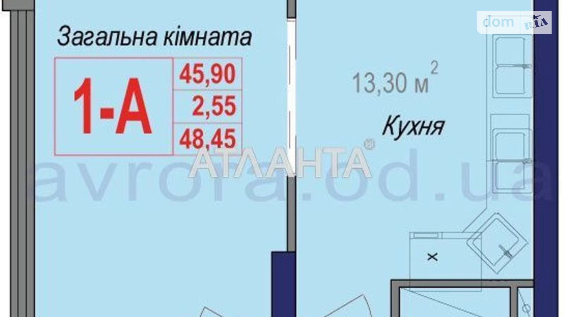 Продается 1-комнатная квартира 46 кв. м в Одессе, ул. Героев Крут