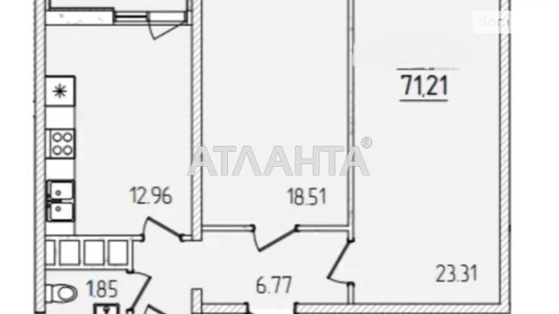 Продается 2-комнатная квартира 71.2 кв. м в Одессе, ул. Краснова - фото 2