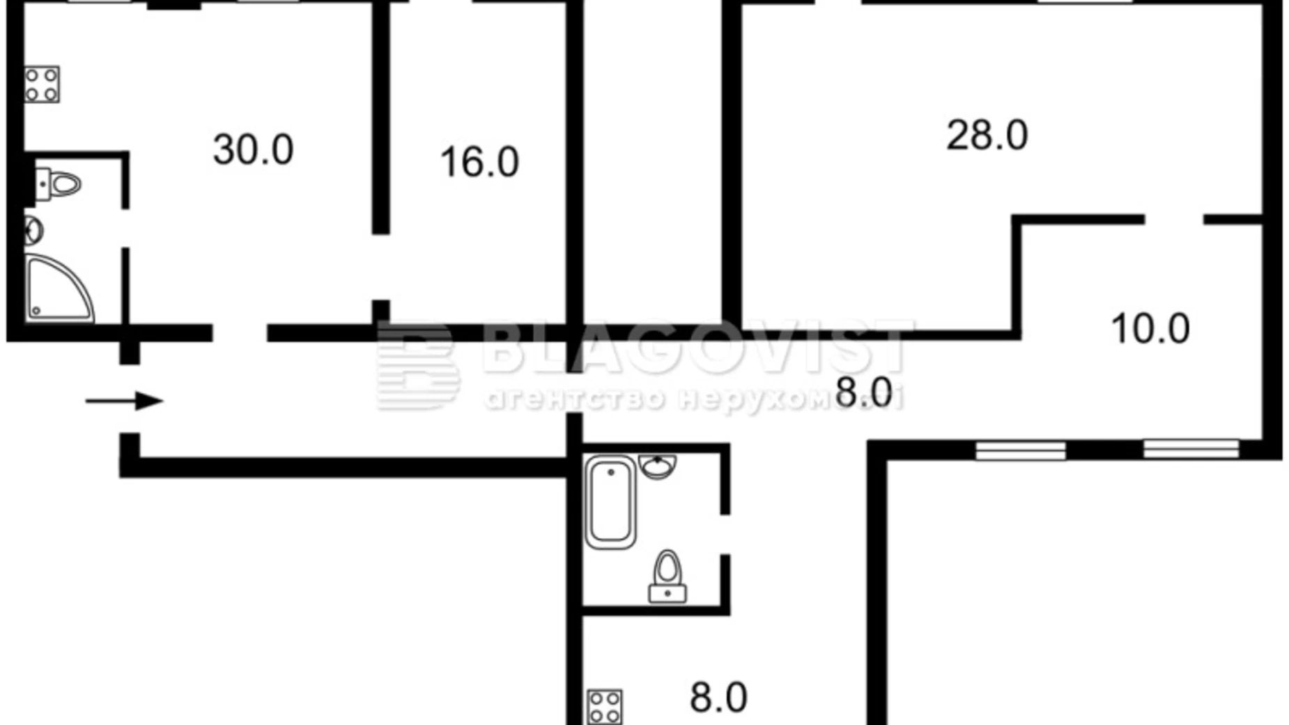 Продается 4-комнатная квартира 103.9 кв. м в Киеве, ул. Костельная, 11 - фото 2