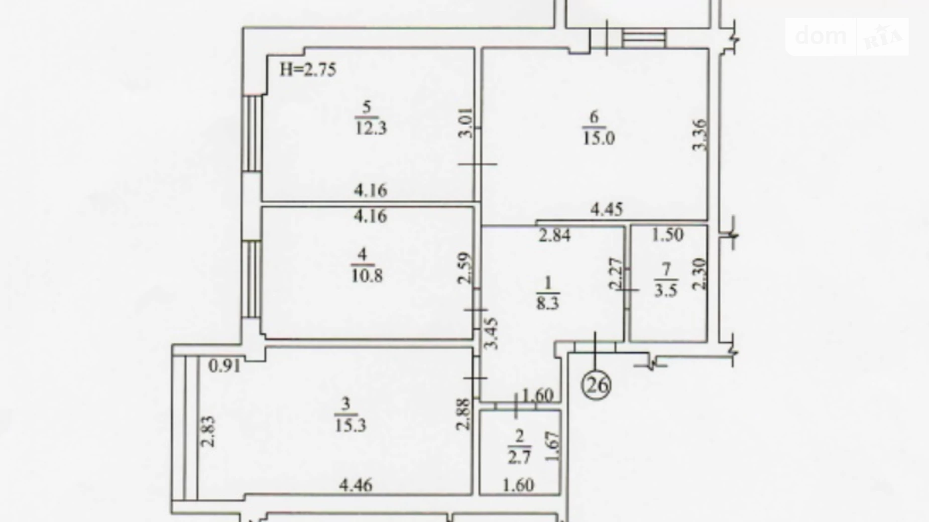 Продается 3-комнатная квартира 71 кв. м в Киеве, ул. Осенняя, 38А