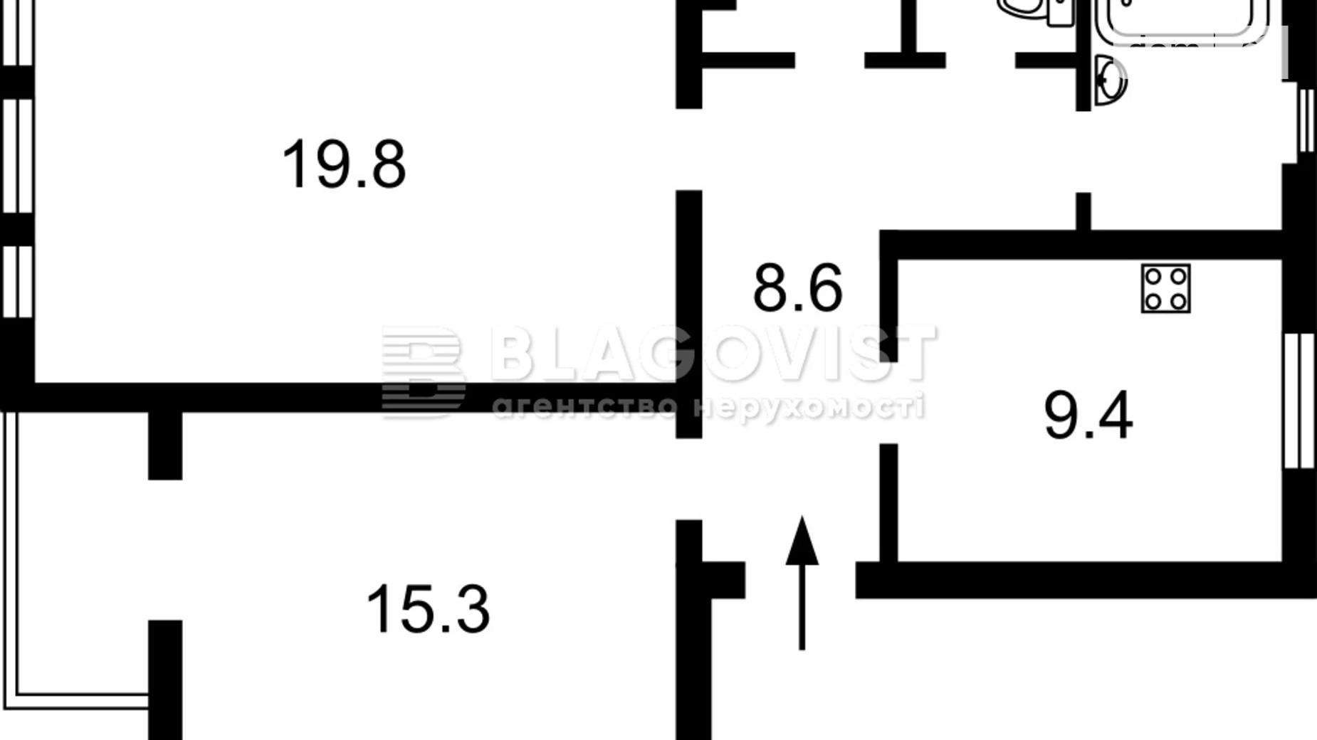 Продается 2-комнатная квартира 59 кв. м в Киеве, ул. Малая Житомирская, 20Б